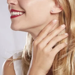 Histoire d'Or Boucles D'oreilles Puces Natalia Pl Platine Blanc Diamant Best