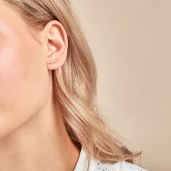 Histoire d'Or Boucles D'oreilles Puces Nichole Or Jaune Diamant Synthétique Clearance