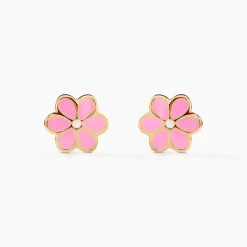 Histoire d'Or Boucles D'oreilles Puces Or Jaune Talia Email New