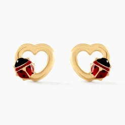 Histoire d'Or Boucles D'oreilles Puces Or Jaune Syringa Smalto Hot