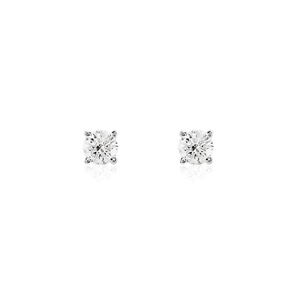 Histoire d'Or Boucles D'oreilles Puces Or Blanc Aphrodite Diamants or blanc diamant Sale