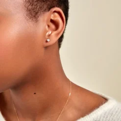 Histoire d'Or Boucles D'oreilles Puces Or Blanc Aphrodite Diamants or blanc diamant Sale