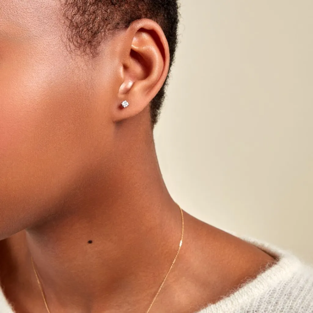 Histoire d'Or Boucles D'oreilles Puces Or Blanc Aphrodite Diamants or blanc diamant Sale