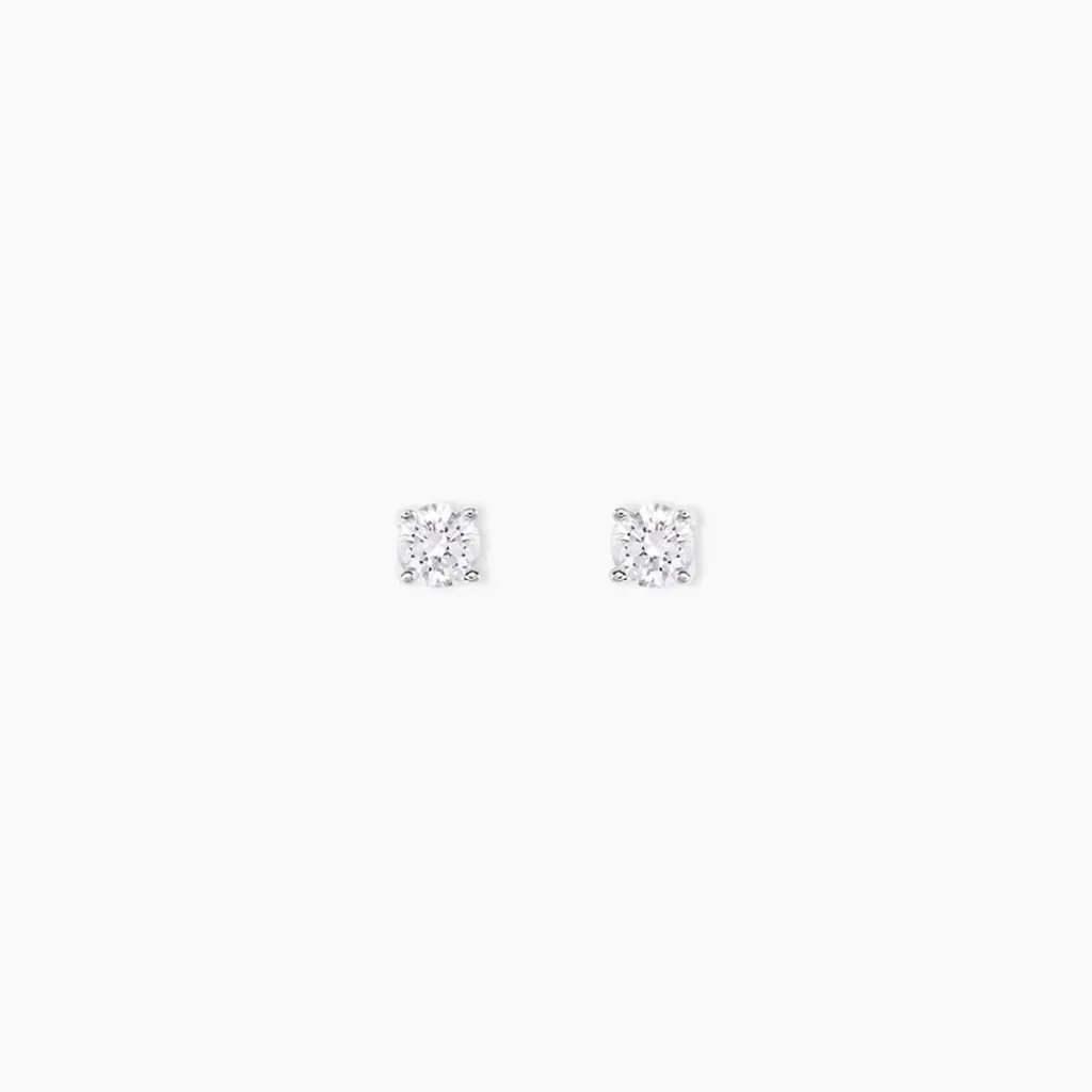 Histoire d'Or Boucles D'oreilles Puces Or Blanc Aphrodite Diamants or blanc diamant Sale