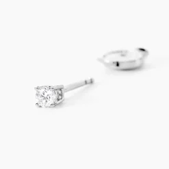 Histoire d'Or Boucles D'oreilles Puces Or Blanc Aphrodite Diamants or blanc diamant Sale