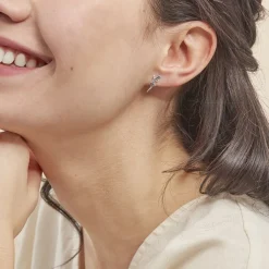 Histoire d'Or Boucles D'oreilles Puces Oya Argent Blanc Oxyde De Zirconium Hot