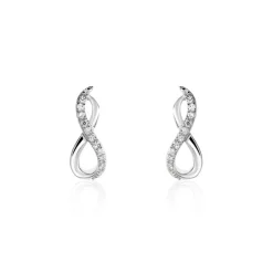 Histoire d'Or Boucles D'oreilles Puces Osanna s or blanc diamant Hot