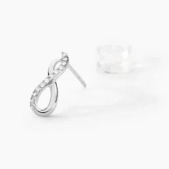 Histoire d'Or Boucles D'oreilles Puces Osanna s or blanc diamant Hot