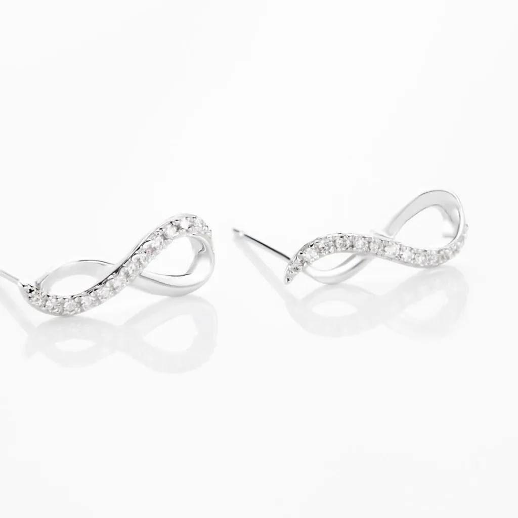 Histoire d'Or Boucles D'oreilles Puces Osanna s or blanc diamant Hot