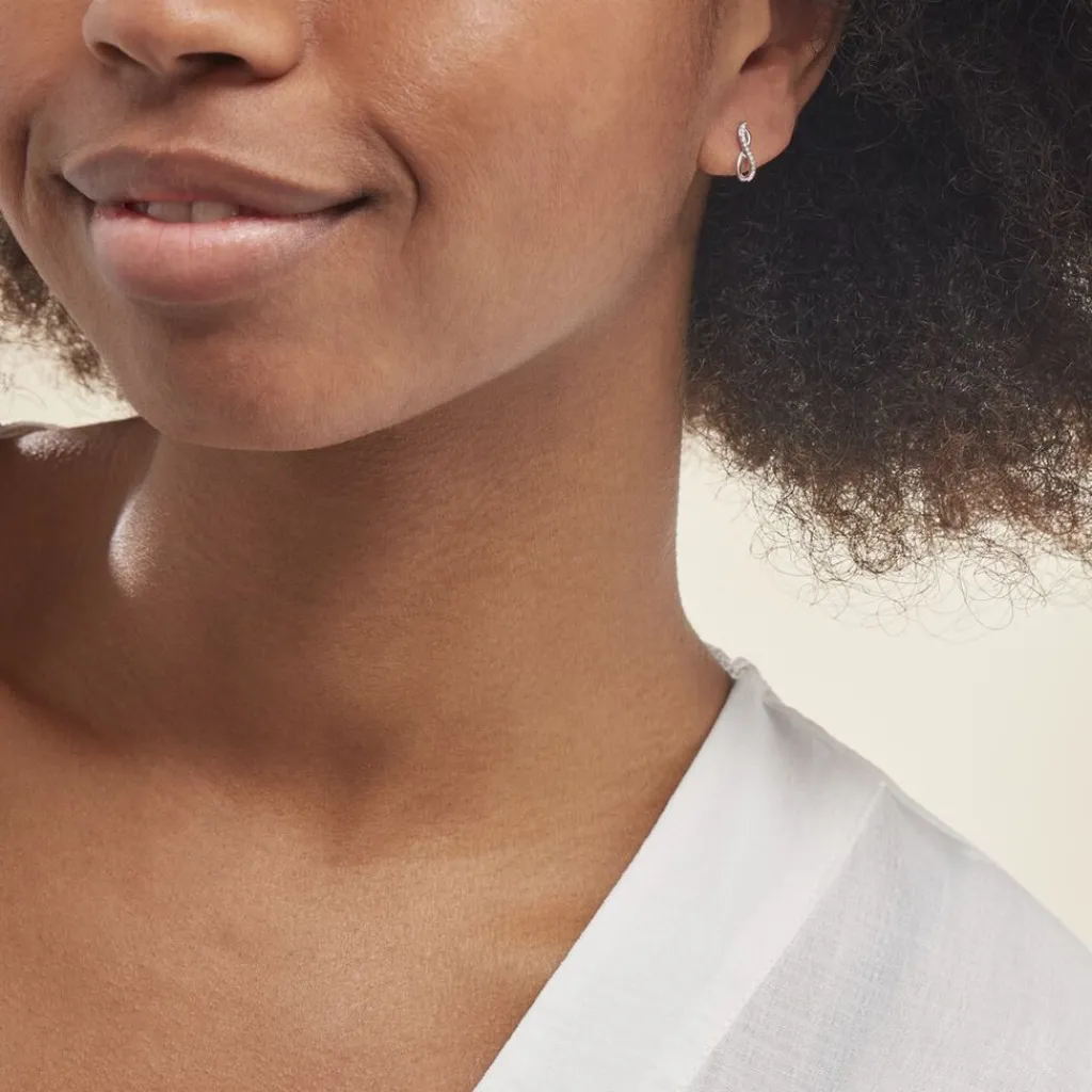 Histoire d'Or Boucles D'oreilles Puces Osanna s or blanc diamant Hot