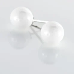 Histoire d'Or Boucles D'oreilles Puces Orbe Argent Blanc Céramique argent blanc céramique blanche Hot