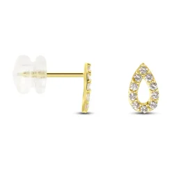 Histoire d'Or Boucles D'oreilles Puces Or Jaune Oxydes De Zirconium Sale