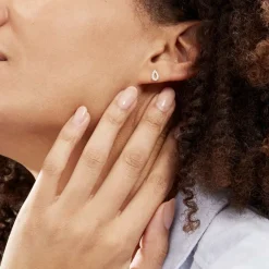 Histoire d'Or Boucles D'oreilles Puces Or Jaune Oxydes De Zirconium Sale