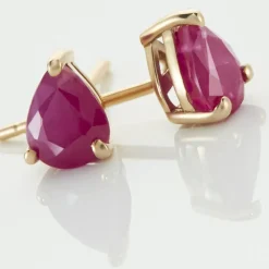 Histoire d'Or Boucles D'oreilles Puces Or Jaune Isador Rubis or jaune rubis Sale
