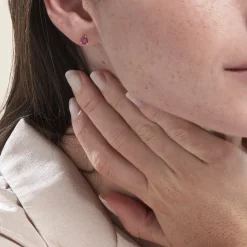 Histoire d'Or Boucles D'oreilles Puces Or Jaune Isador Rubis or jaune rubis Sale