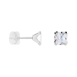 Histoire d'Or Boucles D'oreilles Puces Or Blanc Doreen Oxydes De Zirconium or blanc oxyde Discount