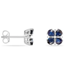 Histoire d'Or Boucles D'oreilles Puces Or Laura Blanc Saphir Et Diamant Sale