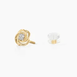 Histoire d'Or Boucles D'oreilles Puces Or Jaune Urlanie Diamants Discount