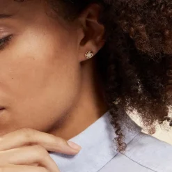 Histoire d'Or Boucles D'oreilles Puces Or Jaune Urlanie Diamants Discount