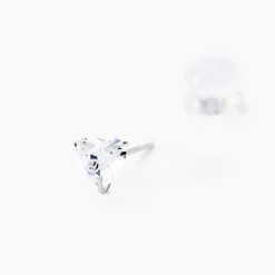 Histoire d'Or Boucles D'oreilles Puces Or Blanc Katherine Oxyde De Zirconium or blanc oxyde Online