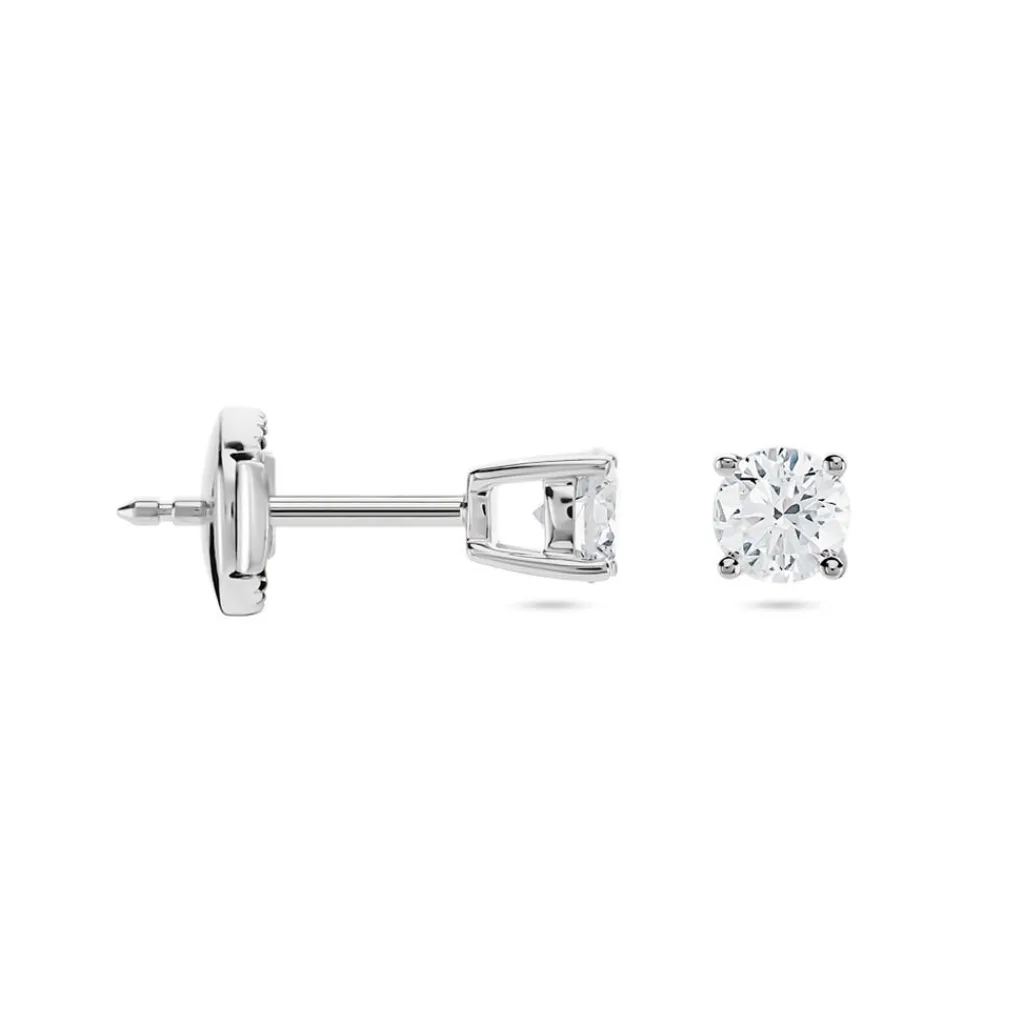 Histoire d'Or Boucles D'oreilles Puces Or Blanc Aphrodite Diamant or blanc diamant Sale