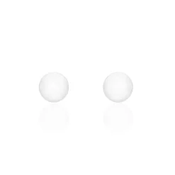 Histoire d'Or Boucles D'oreilles Puces Orbe Argent Blanc Céramique argent blanc céramique blanche Clearance