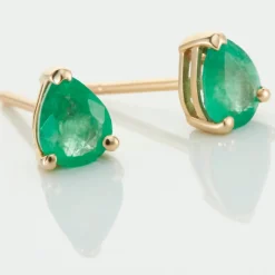 Histoire d'Or Boucles D'oreilles Puces Or Jaune Isador Emeraude or jaune emeraude Clearance