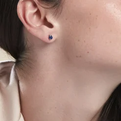 Histoire d'Or Boucles D'oreilles Puces Or Blanc Isador Saphir or blanc saphir Discount