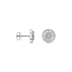 Histoire d'Or Boucles D'oreilles Puces Or Blanc Nawra Diamants Synthétiques Online