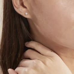 Histoire d'Or Boucles D'oreilles Puces Or Jaune Diamants Synthetique or jaune diamant synthétique blanc Outlet