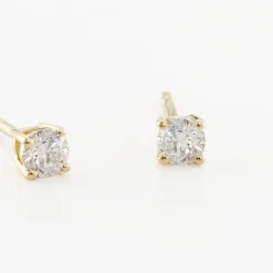 Histoire d'Or Boucles D'oreilles Puces Or Jaune Victoria Diamants