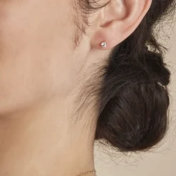 Histoire d'Or Boucles D'oreilles Puces Or Jaune Victoria Diamants