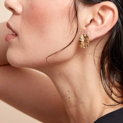 Histoire d'Or Boucles D'oreilles Puces Organic Plaqué Or Jaune Sale