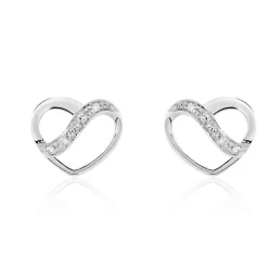 Histoire d'Or Boucles D'oreilles Puces Or Blanc Juliane Diamants or blanc diamant Online