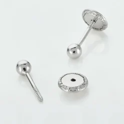 Histoire d'Or Boucles D'oreilles Puces Fidelia or blanc Discount