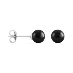 Histoire d'Or Boucles D'oreilles Puces Orbe Argent Blanc Céramique Outlet