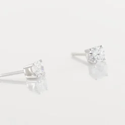 Histoire d'Or Boucles D'oreilles Puces Or Blanc Victoria Diamants Clearance
