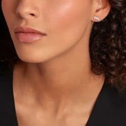 Histoire d'Or Boucles D'oreilles Puces Or Jaune Patxi Perles Oxydes Sale