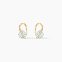 Histoire d'Or Boucles D'oreilles Puces Or Jaune Berecyntia Topaze Best