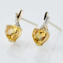 Histoire d'Or Boucles D'oreilles Puces Or Jaune Clothilde or jaune citrine Best