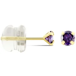Histoire d'Or Boucles D'oreilles Puces De Zirconium or jaune oxyde