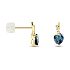 Histoire d'Or Boucles D'oreilles Puces Or Jaune Clothilde Topaze Et Oxydes or jaune topaze london blue Best