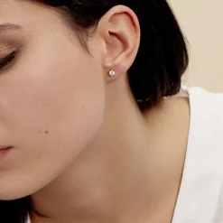 Histoire d'Or Boucles D'oreilles Puces Petrine Argent Blanc Oxyde De Zirconium Hot