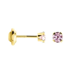 Histoire d'Or Boucles D'oreilles Puces Pepita Or Jaune Oxyde De Zirconium or jaune oxyde rose Outlet