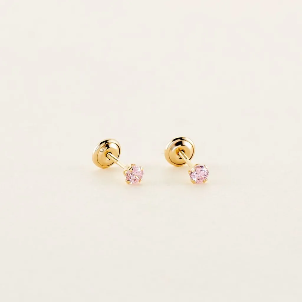 Histoire d'Or Boucles D'oreilles Puces Pepita Or Jaune Oxyde De Zirconium or jaune oxyde rose Outlet