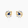 Histoire d'Or Boucles D'oreilles Puces Potentille Or Jaune Saphir