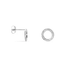 Histoire d'Or Boucles D'oreilles Puces Prisco Argent Blanc Oxyde De Zirconium Clearance
