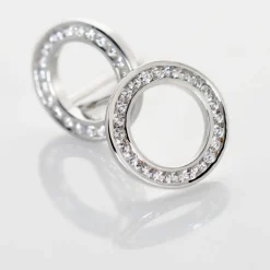 Histoire d'Or Boucles D'oreilles Puces Prisco Argent Blanc Oxyde De Zirconium Clearance