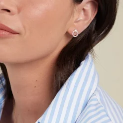 Histoire d'Or Boucles D'oreilles Puces Piety Or Jaune Perle De Culture Oxyde Clearance