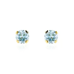 Histoire d'Or Boucles D'oreilles Puces Pepita Or Jaune Oxyde De Zirconium or jaune oxyde azur Outlet